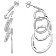 Nuovegioie Sterling Silver Spiral Earrings