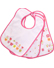 Nursery Time Velcro Bibs Pink