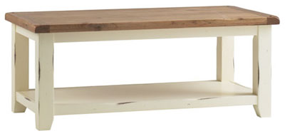 oak AND CREAM COFFEE TABLE CORNDELL RADLEIGH