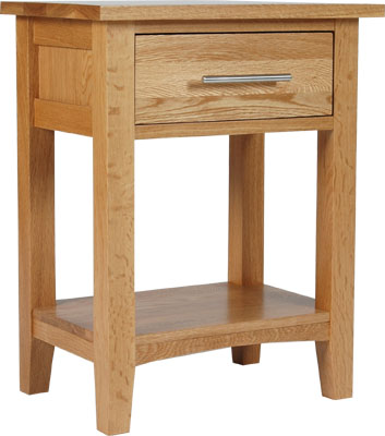 OAK BEDSIDE CABINET 1 DRAWER PRESTIGE