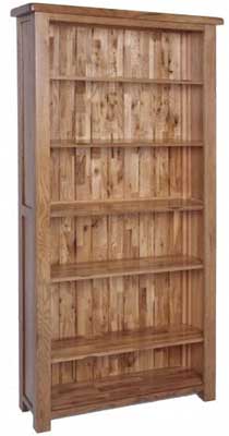 oak BOOKCASE 3FT DEVON RUSTIC