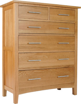 oak CHEST OF DRAWERS 4 PLUS 2 PRESTIGE