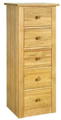 oak Chest of Drawers 5 drawer Wellington Lyndhurst