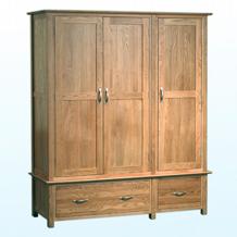 Oak Devon Oak Wardrobe Triple