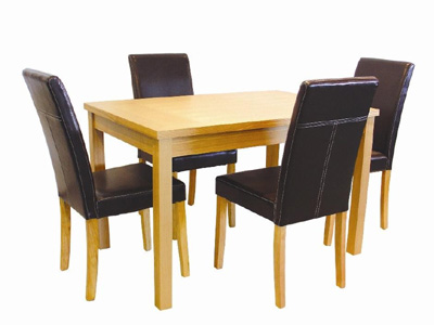 OAK DINING SET WITH 4 CHAIRS OAKRIDGE