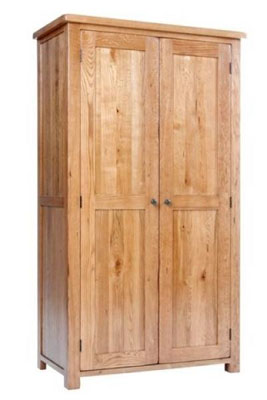 oak DOUBLE WARDROBE ALL HANGING RUSTIC