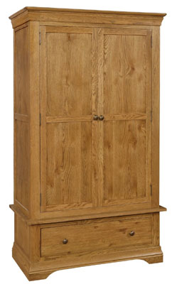 Oak Double Wardrobe Gents French Style Devonshire