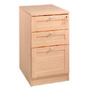 Oak Framed Modular 3 drawer filer, oak effect