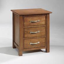 Oak French Dark Oak Bedside Cabinet