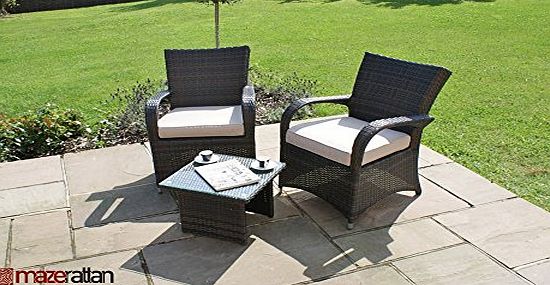 Oak Furniture House Rattan outdoor garden furniture Georgia table chair lounge set brown