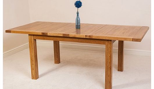 OAK FURNITURE KING COTSWOLD RUSTIC SOLID OAK 132-198cm EXTENDING DINING TABLE