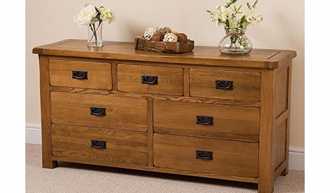 OAK FURNITURE KING COTSWOLD RUSTIC SOLID OAK 3 4 CHEST OF DRAWERS BEDROOM FURNITURE