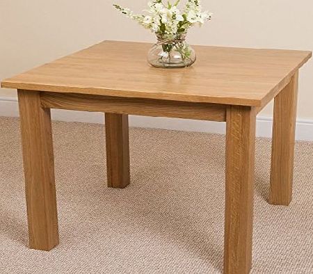 OAK FURNITURE KING Oslo Solid Oak Square 90cm x 90cm Dining Table