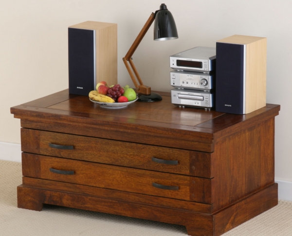 Corsica Brown Teak Mango 2 Drawer Chest