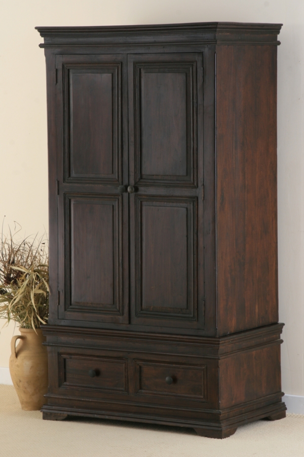 Oak Furniture Land Klassique Dark Indian Wardrobe