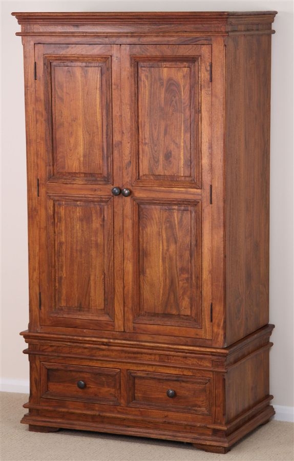 Oak Furniture Land Klassique Teak Indian Wardrobe