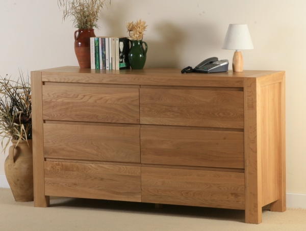 Oak Furniture Land Pablo Solid Oak 6 Drawer Chest