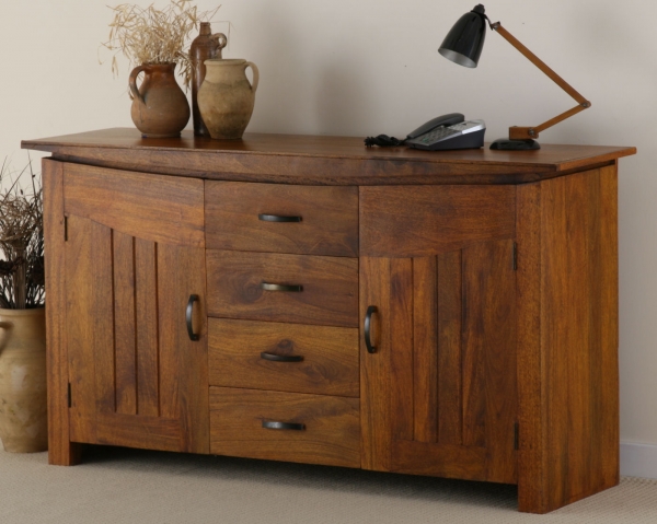 Oak Furniture Land Tokyo Brown Teak Mango Large Sideboard