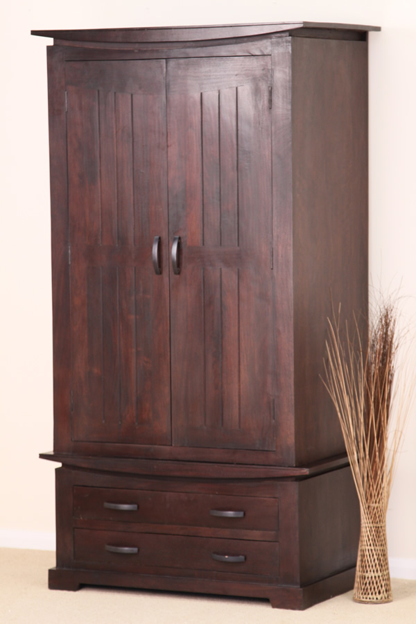 Oak Furniture Land Tokyo Solid Dark Mango Wardrobe