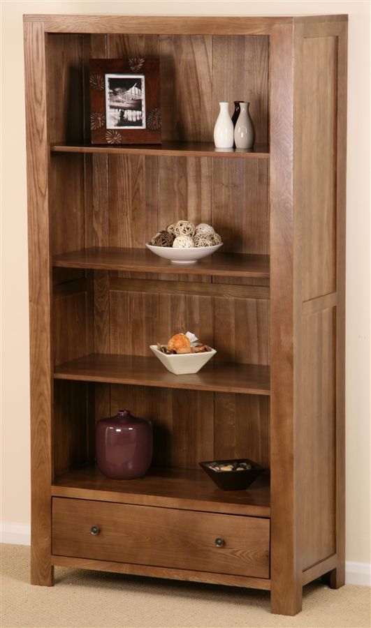 Oak Furniture Land Wesley Ash Tall Four Shelf Bookcase/Display