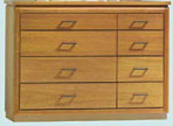 oak GWYNNETH CHEST OF DRAWERS 8 DRAWER