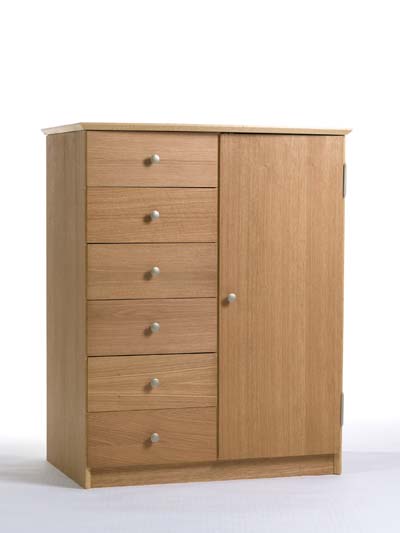 OAK TALL BOY 6 DRAWER CHELSEA