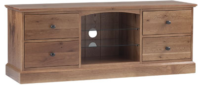 oak TV CABINET LARGE COUNTRY OAK CORNDELL