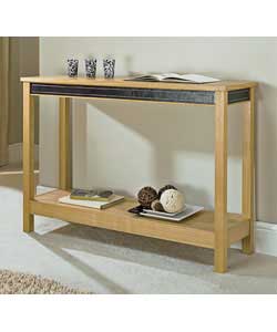 Oak Veneer Console Table