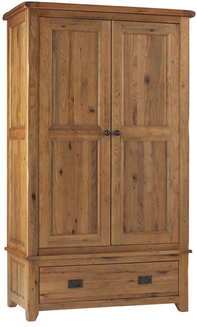 oak WARDROBE DOUBLE WITH DRAWER RADLEIGH CORNDELL