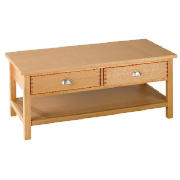 Oakland 2 Drawer Coffee Table, Oak