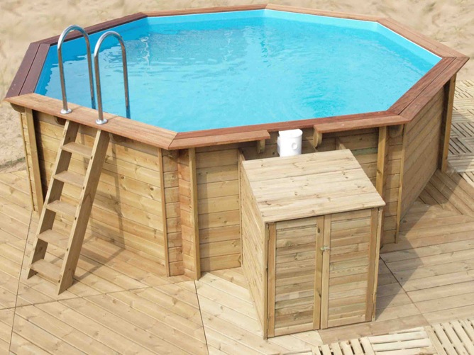 5.5m Round Wooden Pool