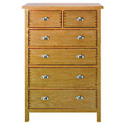 Oakland 6 Drawer Chest, Oak