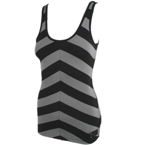 Ladies Oakley Chevron Stripe Tank Top 001 Black