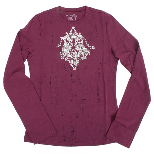 Ladies Oakley O Crest Tee 481 Wine