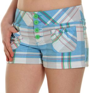 Oakley Ladies Sedated Plaid Shorts - Brilliant