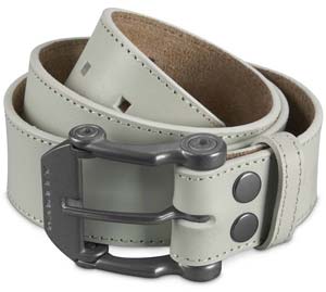 Oakley White Leather Belt by