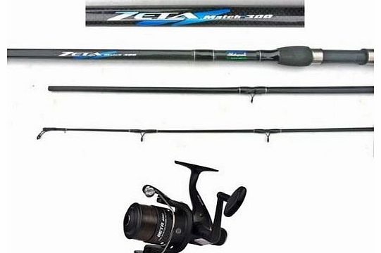 Shakespeare Zeta 10ft Float Rod & Beta Rear Drag Fishing Reel With Line Combo