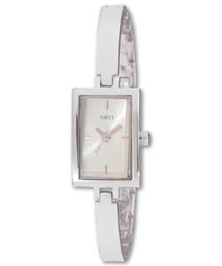 Ladies Chrome Colour Half Bangle/Half Bracelet Watch