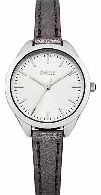 Ladies Grey Strap Watch