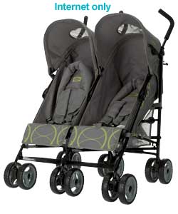 Apollo Plus Twin Stroller - Khaki Circles