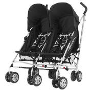 Apollo Twin Pushchair, Black Scribble