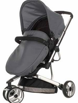 Chase 3 Wheeler Pramette - Black and Grey