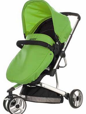 Chase 3 Wheeler Pramette - Black and Lime