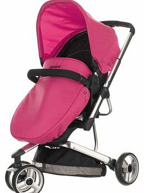 Chase 3 Wheeler Pramette - Black and Pink