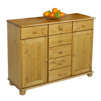 Oestergaard Wokingham Solid Pine 2 Door 7 Drawer Sideboard