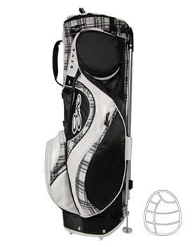 Golf Diva Ladies Stand Bag White Plaid