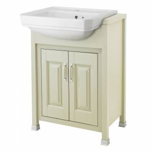 Pistachio 2 Door Unit 600mm Semi-Recess Basin 1TH