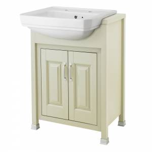 Pistachio 2 Door Unit 600mm Semi-Recess Basin 2TH