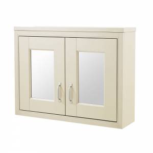 Traditional Ivory 800mm Bathroom Mirror Storage