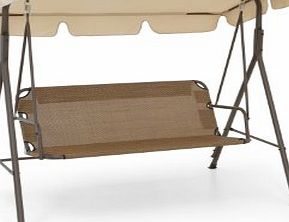 Olive Grove Textoline amp; Steel 2/3 Seater Garden Hammock Swing Seat in Tweed Colour.